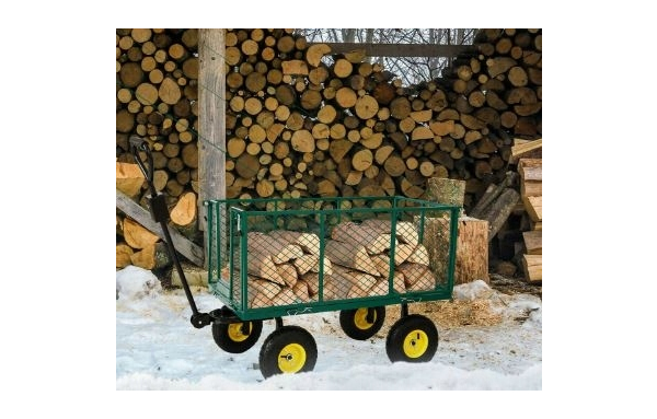 WÓZEK DUŻY OGRODOWY TRANSPORTOWY ROZKŁADANY 200L TACZKA POMPOWANE KOŁA