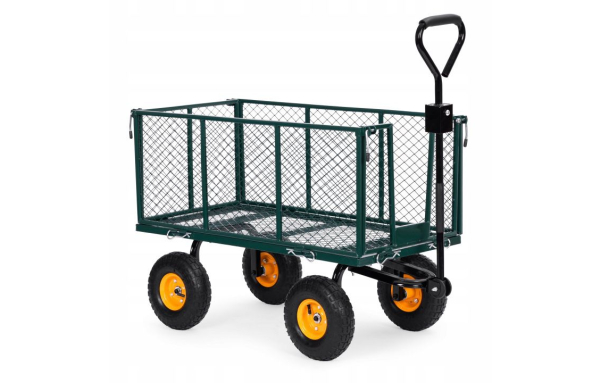 WÓZEK DUŻY OGRODOWY TRANSPORTOWY ROZKŁADANY 200L TACZKA POMPOWANE KOŁA