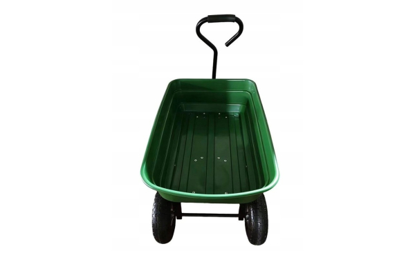 WÓZEK OGRODOWY TRANSPORTOWY 90L 150KG WYWROTKA TACZKA POMPOWANE KOŁA