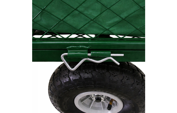 WÓZEK OGRODOWY TRANSPORTOWY ROZKŁADANY 100L 200KG TACZKA POMPOWANE KOŁA