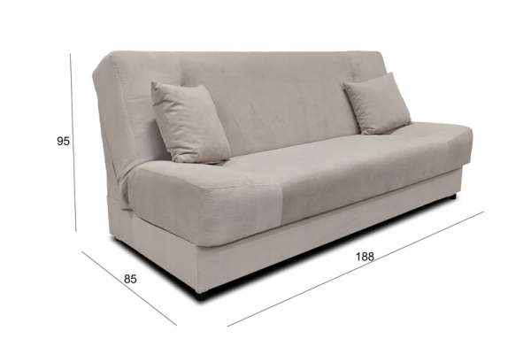 Wersalka kanapa Jaś sztruks granatowy PLAMOODPORNA funkcja spania pojemnik