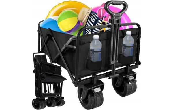 Wózek Turystyczny Plażowy 120L SZEROKIE KOŁA TERENOWE transportowy SKŁADANY