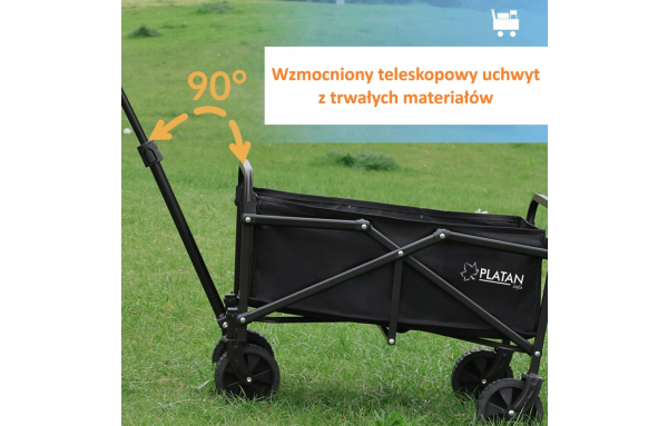 Wózek Turystyczny Plażowy 60L transportowy na kamping ogród przyczepka