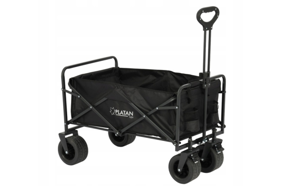 Wózek Turystyczny Plażowy SZEROKIE KOŁA Transportowy Ogrodowy Składany