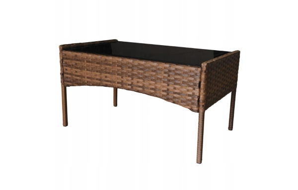 Zestaw Mebli Ogrodowych Technorattan Sofa Krzesła Stolik odporne na wodę kolor naturalny