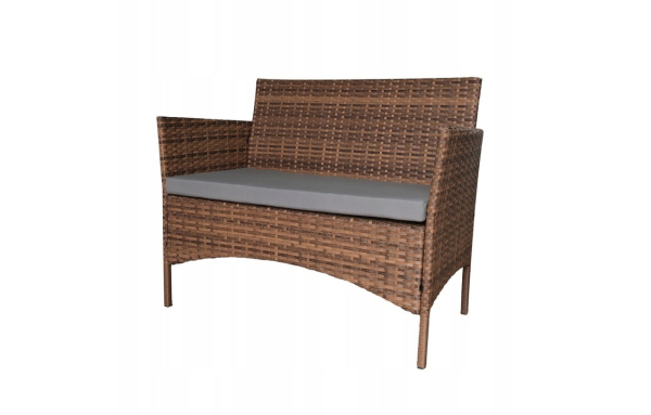 Zestaw Mebli Ogrodowych Technorattan Sofa Krzesła Stolik odporne na wodę kolor naturalny