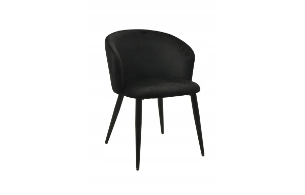 nowoczesne KRZESŁO FOTEL DO JADALNI salonu MILAN welwet CZARNE