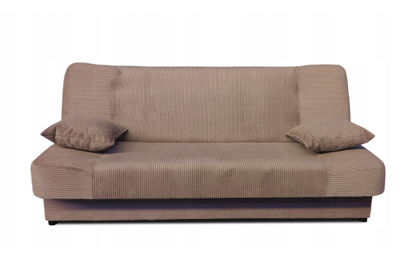 Wersalka JAŚ sztruks CAPPUCCINO z funkcją spania pojemnik sprężyny