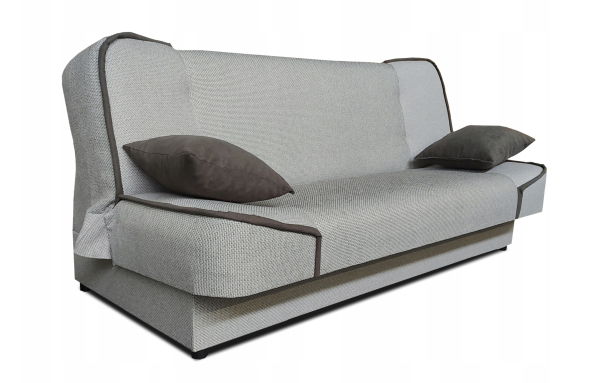 wersalka kanapa MAXIM II 17szara melanż spanie sprężyny rozkładana pojemnik