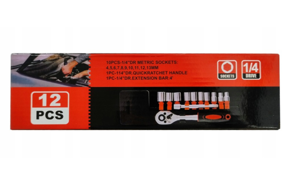 zestaw KLUCZY NASADOWYCH 1/4